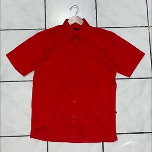 Nono Maldonado, Single Needle Tailoring Red Dress Shirt